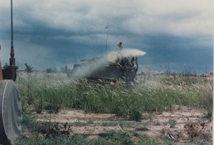 US-Army-APC-spraying-Agent-Orange-in-Vietnam