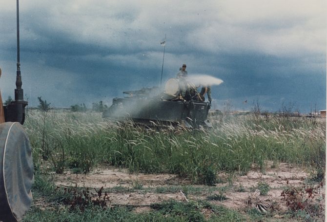 US Army APC spraying Agent Orange in Vietnam O Connell Law