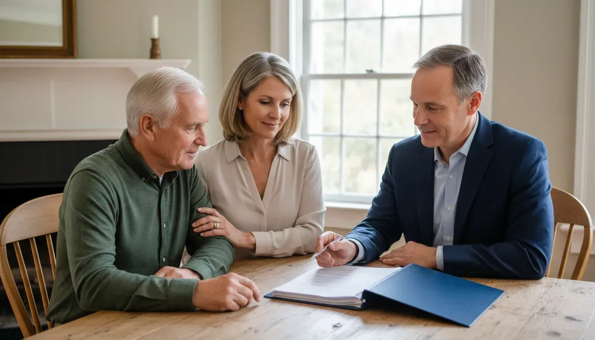 Massachusetts family reviewing Medicaid planning documents for long-term care