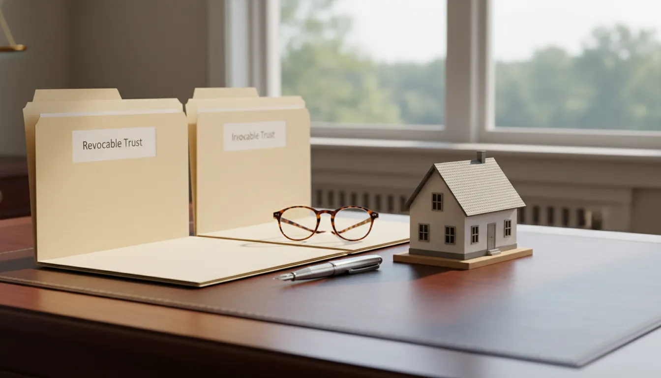 Revocable and irrevocable trust folders for Massachusetts estate planning