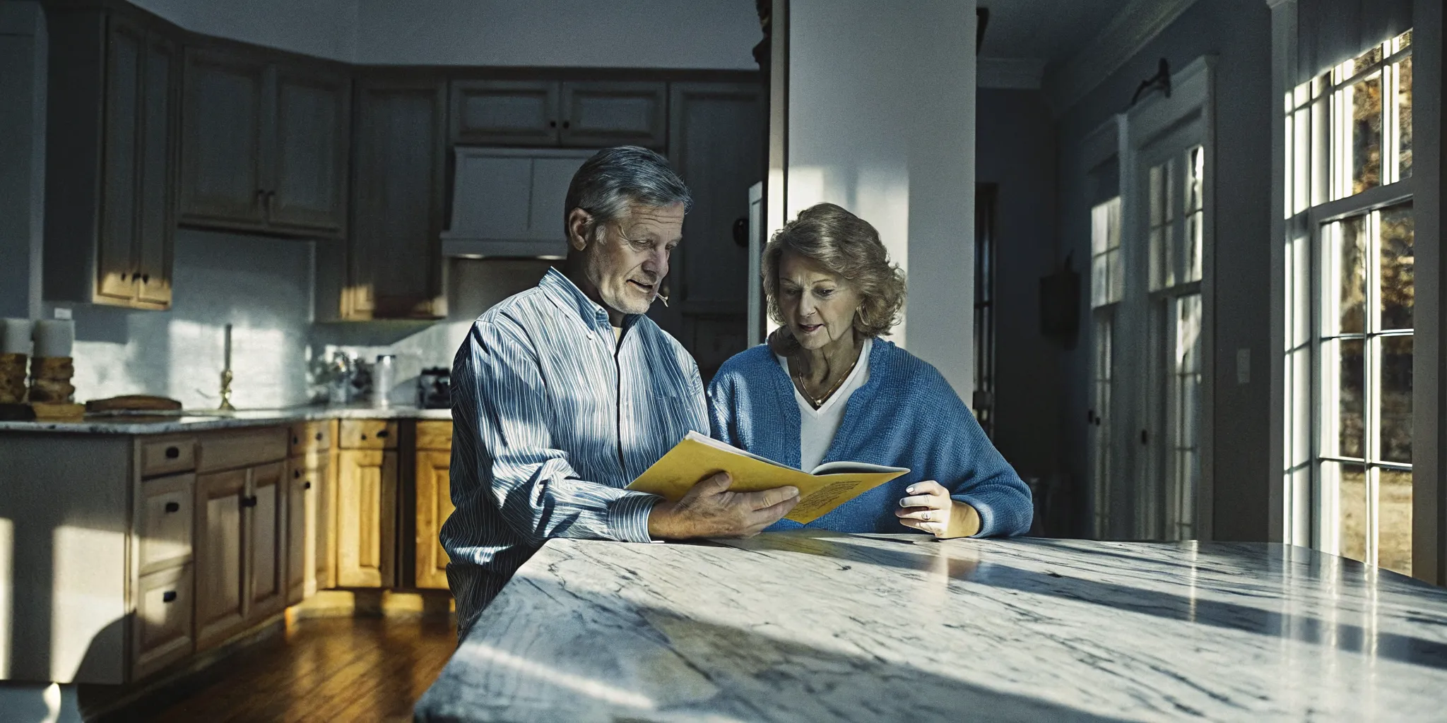 Unmarried couple reviewing an estate plan together