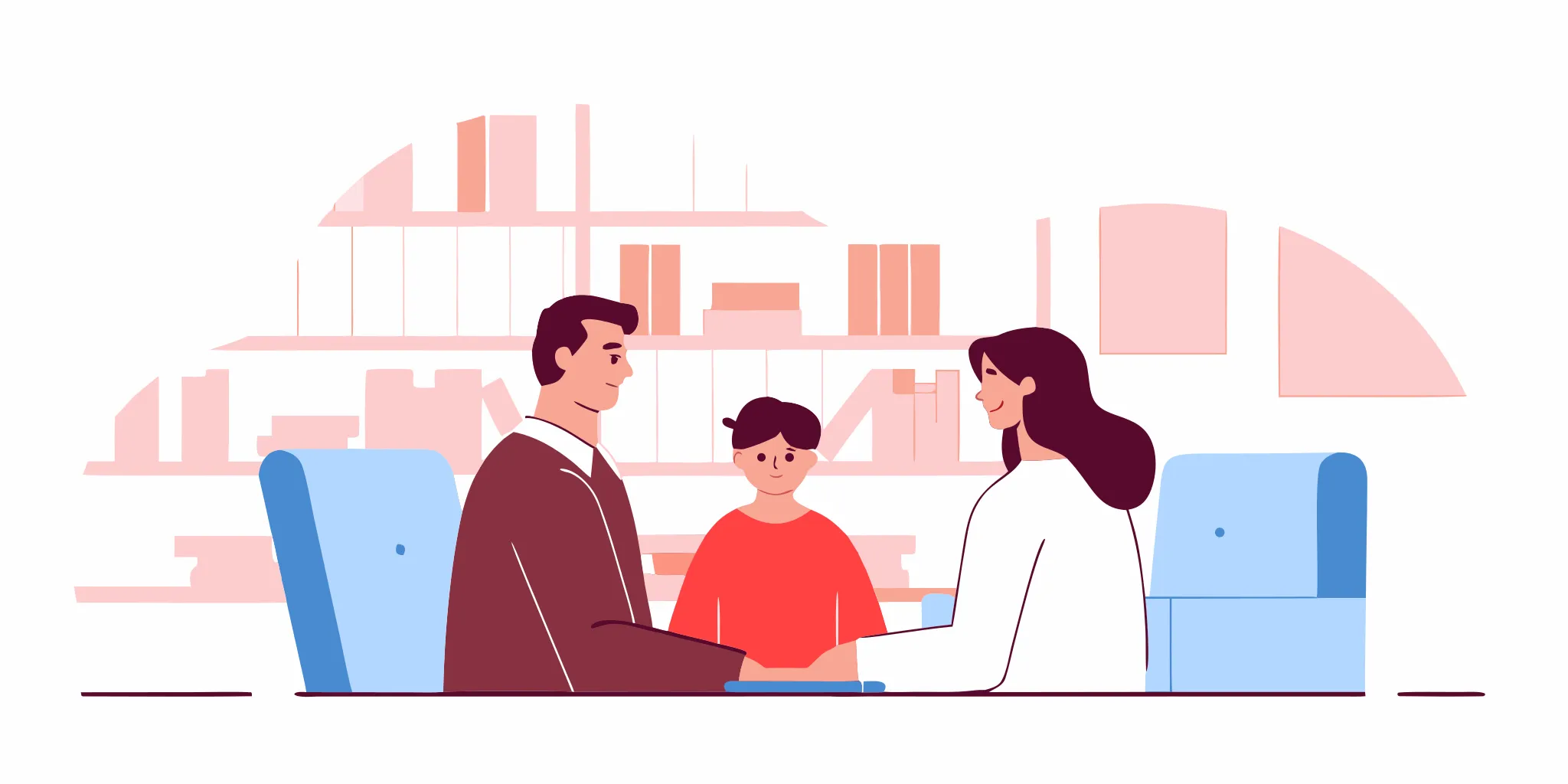 Family meeting with an estate planning attorney in a Massachusetts office