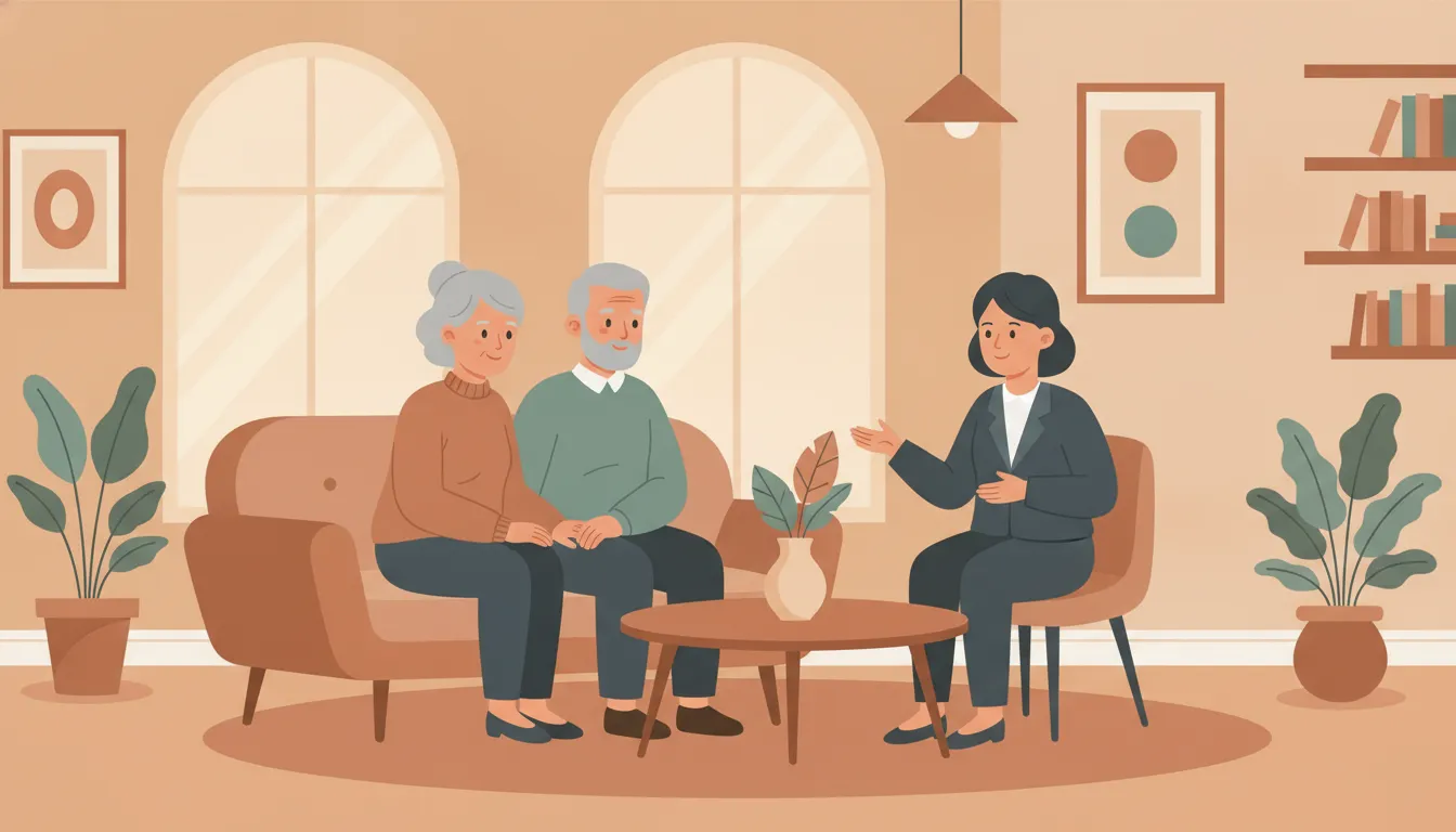Family discussing future health care wishes with an estate planning attorney in Massachusetts
