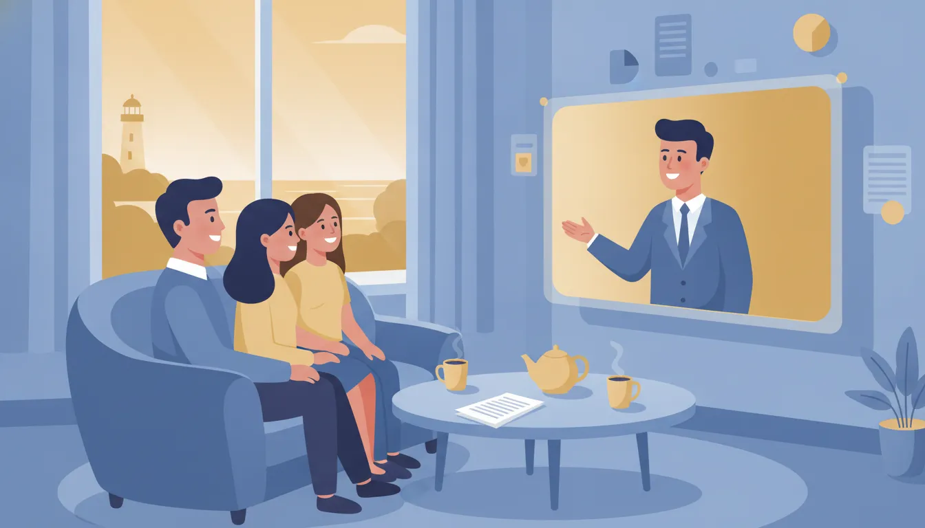 Family discussing how to create a will in Massachusetts with an estate planning attorney