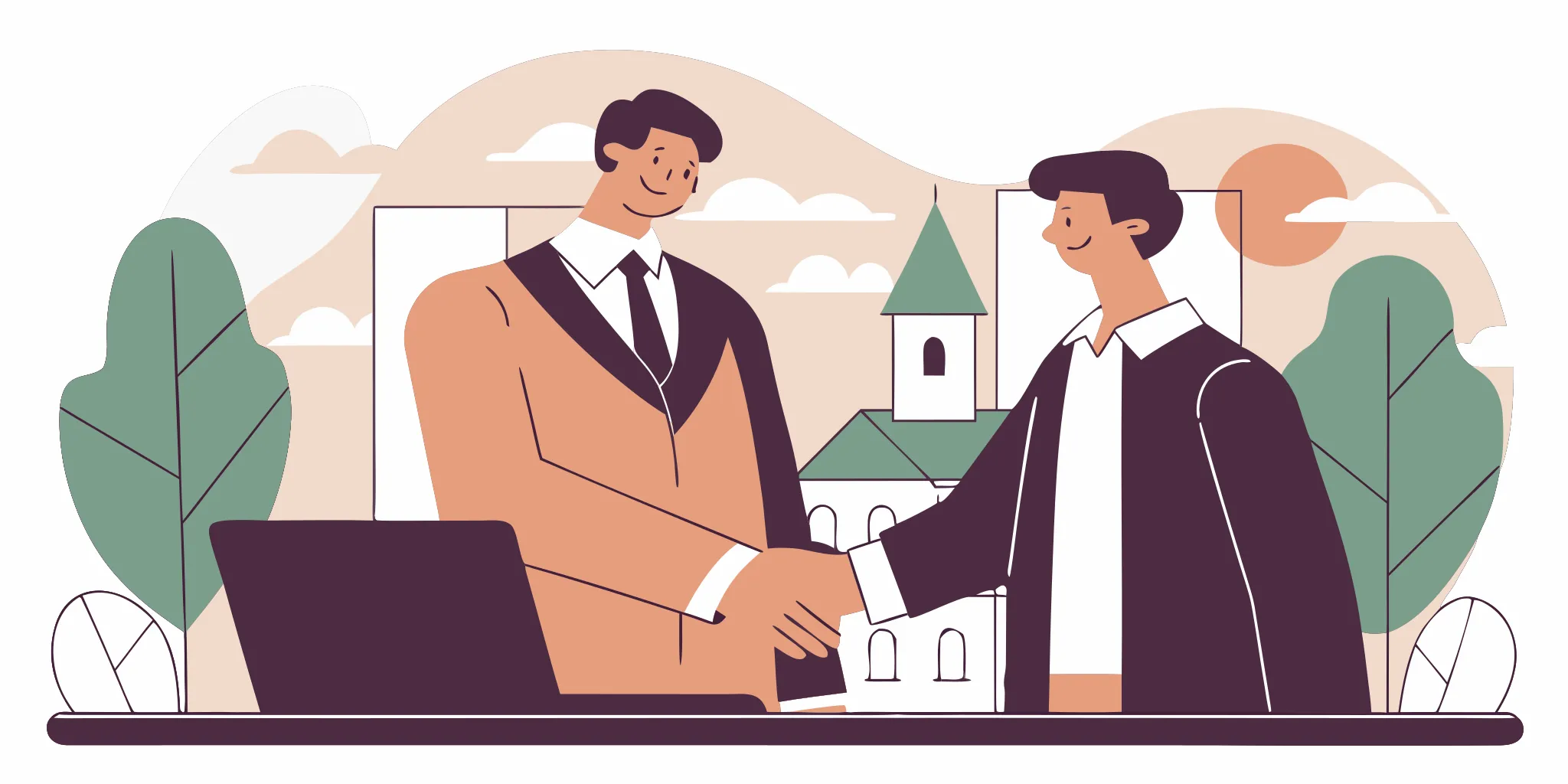 Shaking hands with an urgent will and trust attorney in MetroWest, MA.