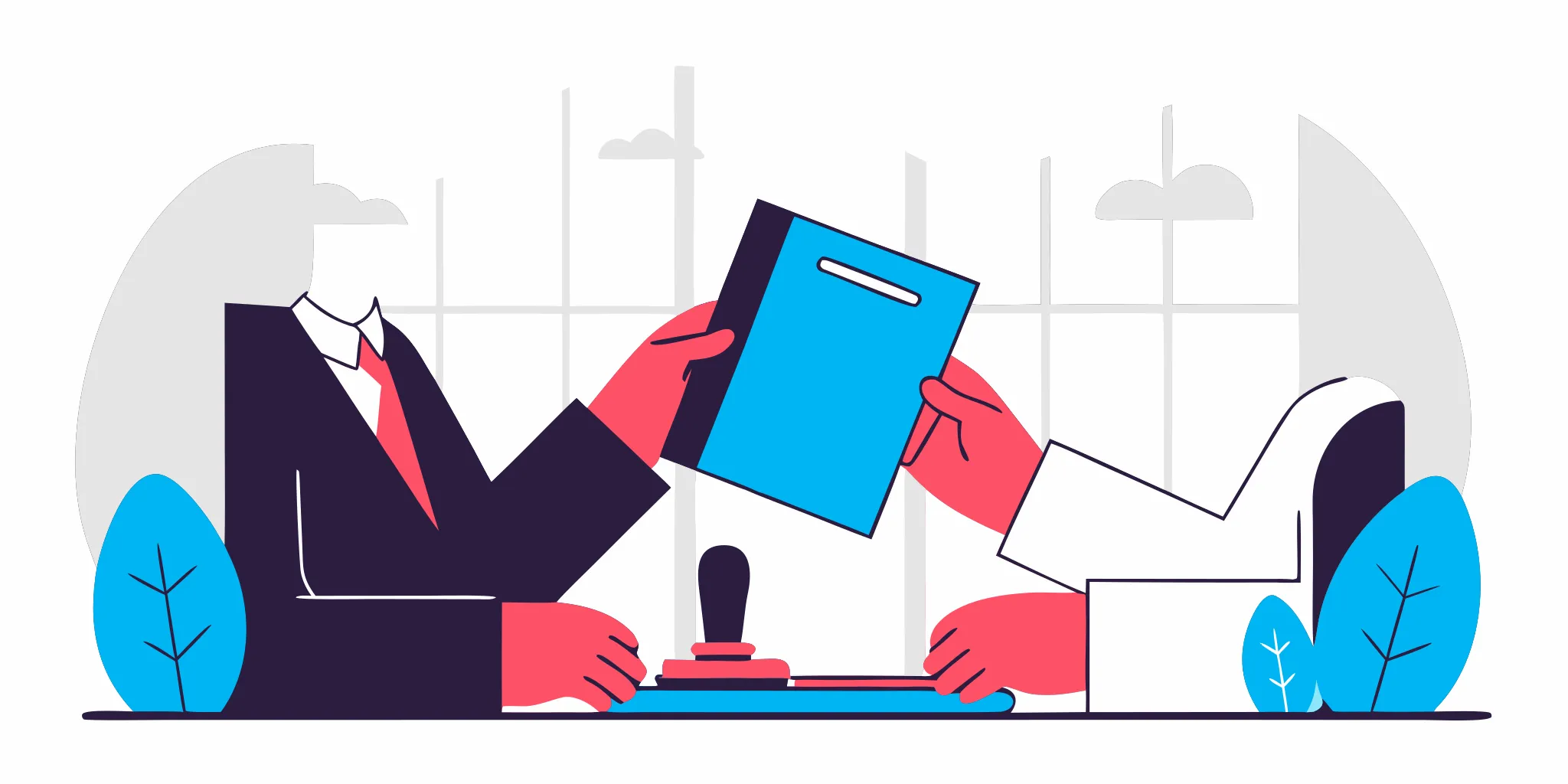 Hands exchanging a notarized durable power of attorney document in Newton, MA.