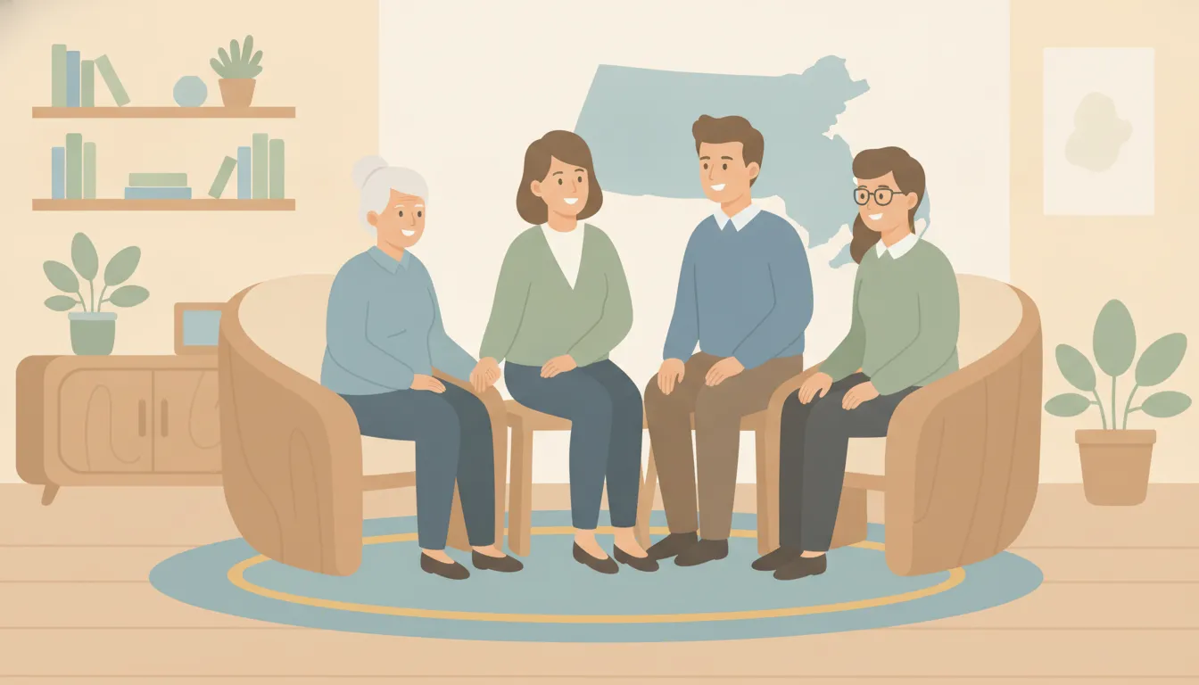 Massachusetts family using an incapacity planning checklist with guidance from a trusted adult child