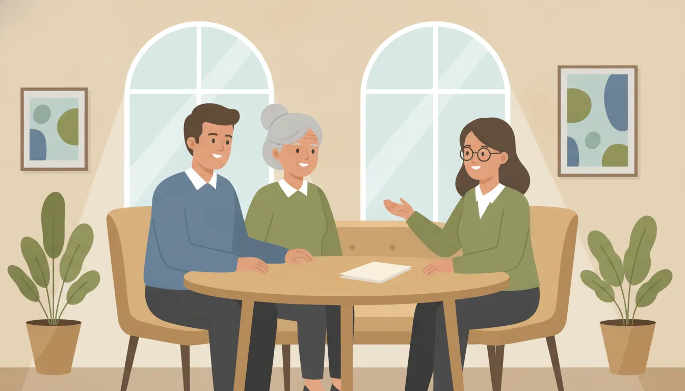 Massachusetts family discussing long term care planning with an elder law attorney