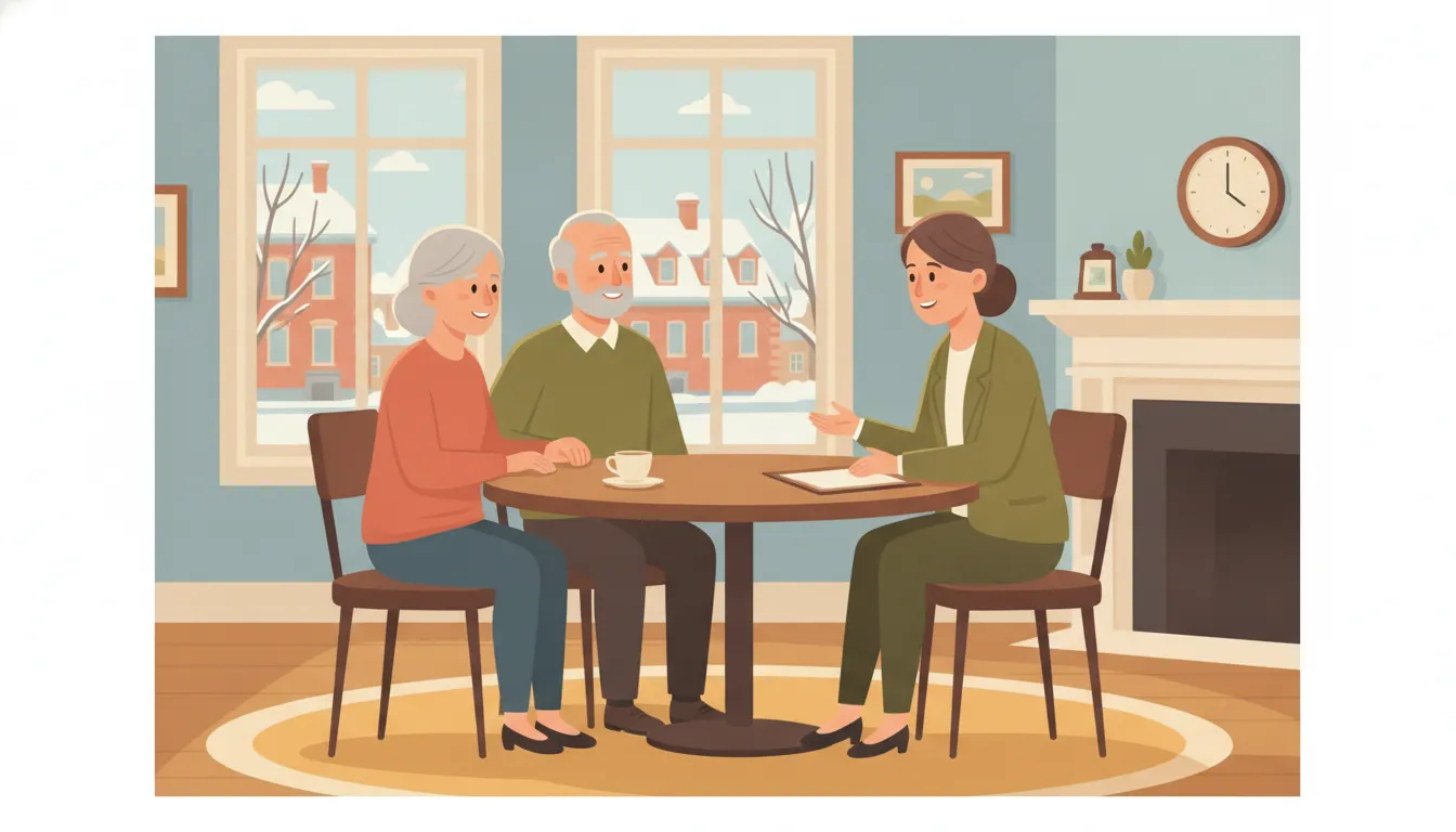 Massachusetts family discussing memory care planning with an elder law attorney