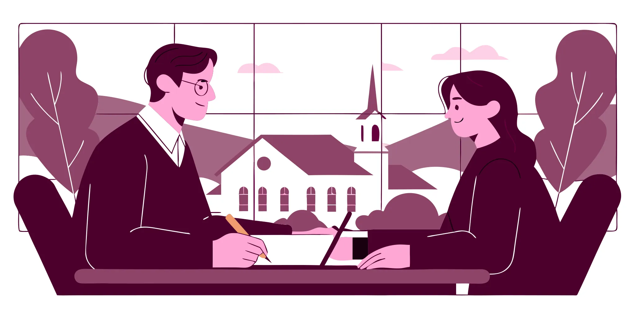 Client reviewing healthcare proxy documents with an attorney in Northampton, MA.