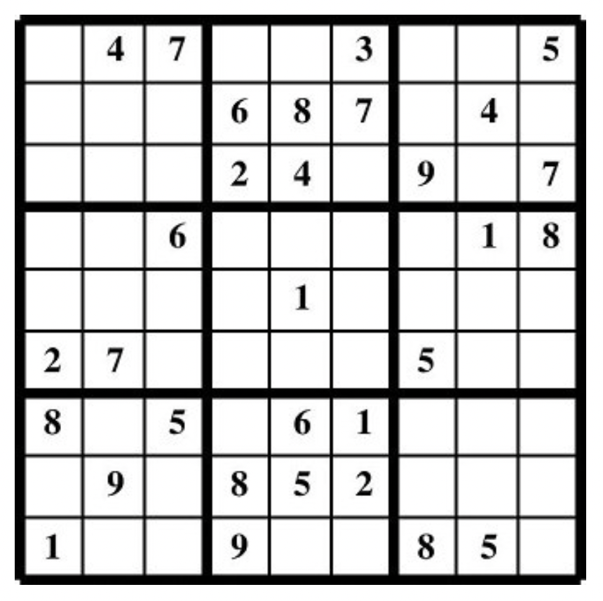 Sudoku Puzzle - click to download