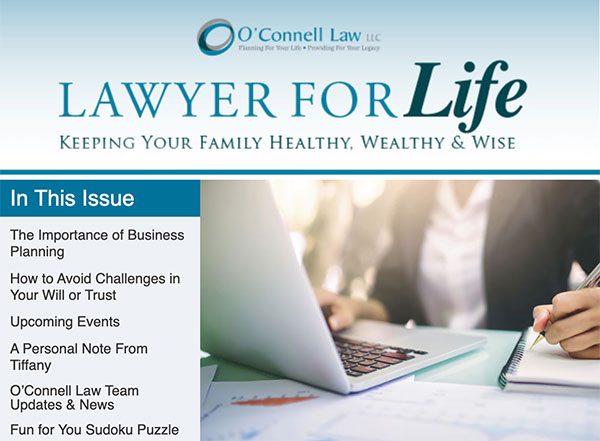 Estate Planning newsletter screenshot